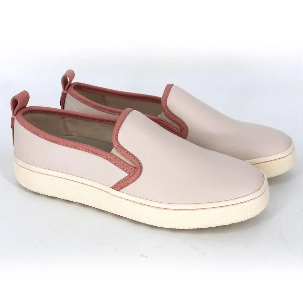Coach Pink Slip-On Sneakers with Rose Trim